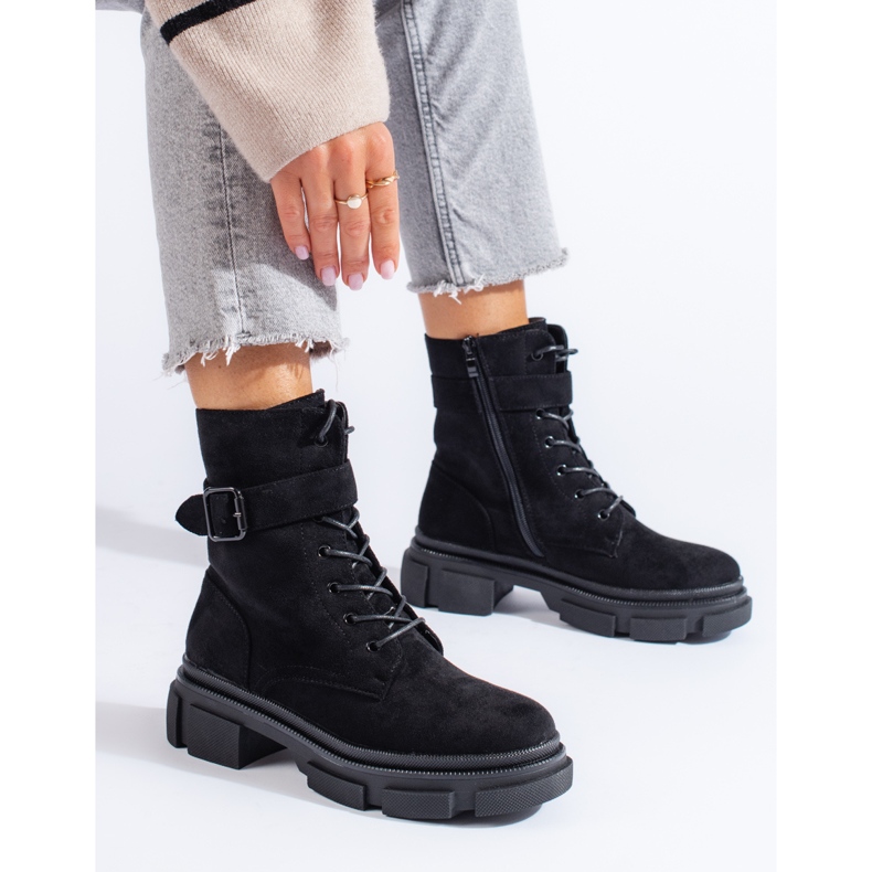 Sacs femme noirs sur semelle épaisse Shelovet 1