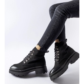 Bottines Alicudi en tissu noir le noir 1
