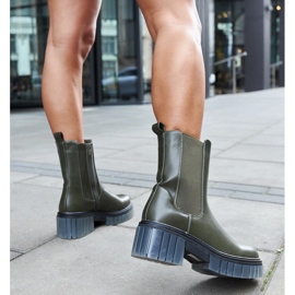 Bottes Sergente vertes massives et isolées 1