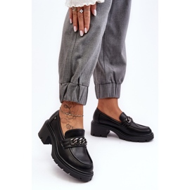 WS1 Chaussures à Talons Bas Femme en Cuir Noir Blimma le noir 3