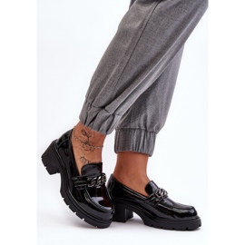 WS1 Chaussures à Talons Bas en Cuir Verni pour Femme Noir Blimma le noir 2 WS1 Chaussures à Talons Bas en Cuir Verni pour Femme Noir Blimma le noir 2