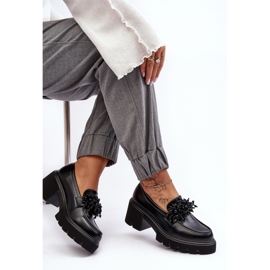 WS1 Chaussures En Cuir Pour Femmes Avec Décoration Noir Renesma le noir 7