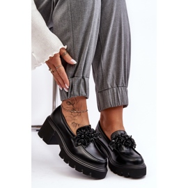 WS1 Chaussures En Cuir Pour Femmes Avec Décoration Noir Renesma le noir 8