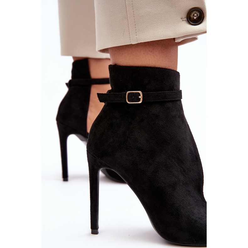 WS1 Bottines en Daim pour Femme à Talon Haut, Noir Amalundi le noir 2