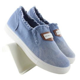 Slip-on en jean avec écusson NB22 L. Bleu 3