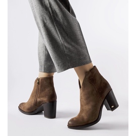 Bottes isolées en daim marron Karino brun 2