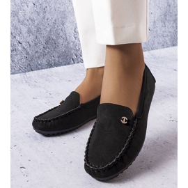 BM Mocassins noirs à semelle en cuir Verrill le noir 1