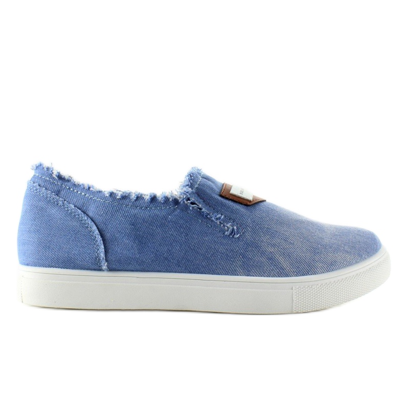 Slip-on en jean avec écusson NB22 L. Bleu 1