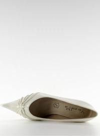 Pompes pointues à fronces 39920-21 Blanc 2