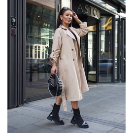 Inna Bottines chaussettes vernies noires d'Albertina 1