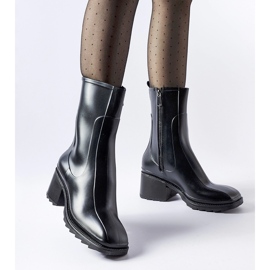 Bottines Wellington zippées noires avec bloc Maggiore le noir 1