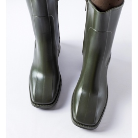 Bottines Wellington zippées vertes avec bloc Maggiore 1