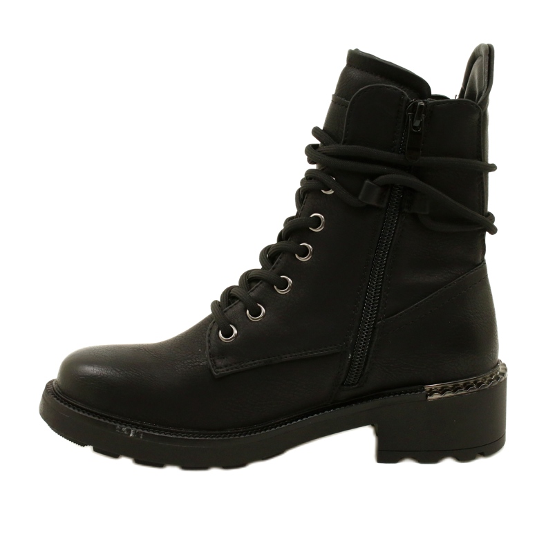 Evento Bottes hautes pour femmes avec une fermeture à glissière 21BT35-4226 noir 2
