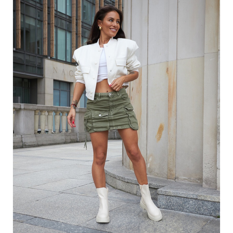 Bottines isolées crème sur la plateforme Rinaldo beige 1