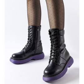 Chaussures isolées noires à semelle violette Beata le noir 1