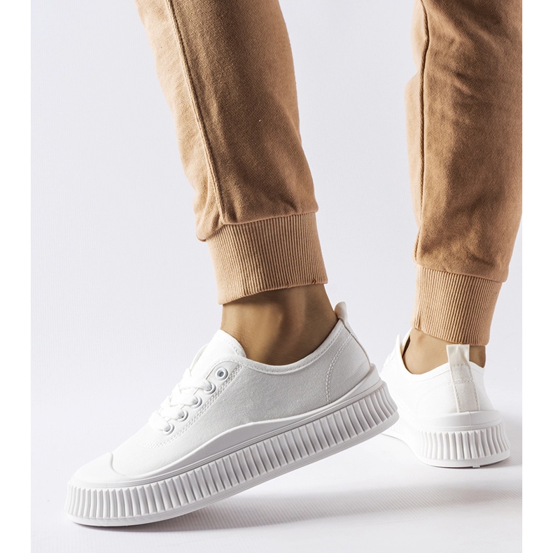 Baskets à plateforme Collepepe blanches 2