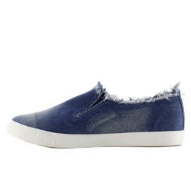 Jeans baskets semelle colorée BL65 Marine bleu 2
