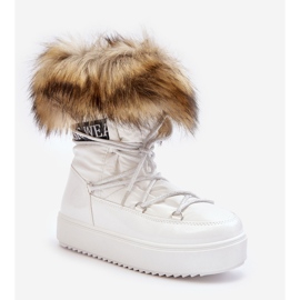 Bottes De Neige À Lacets Pour Femme Blanc Santero blanche 1 Bottes De Neige À Lacets Pour Femme Blanc Santero blanche 1