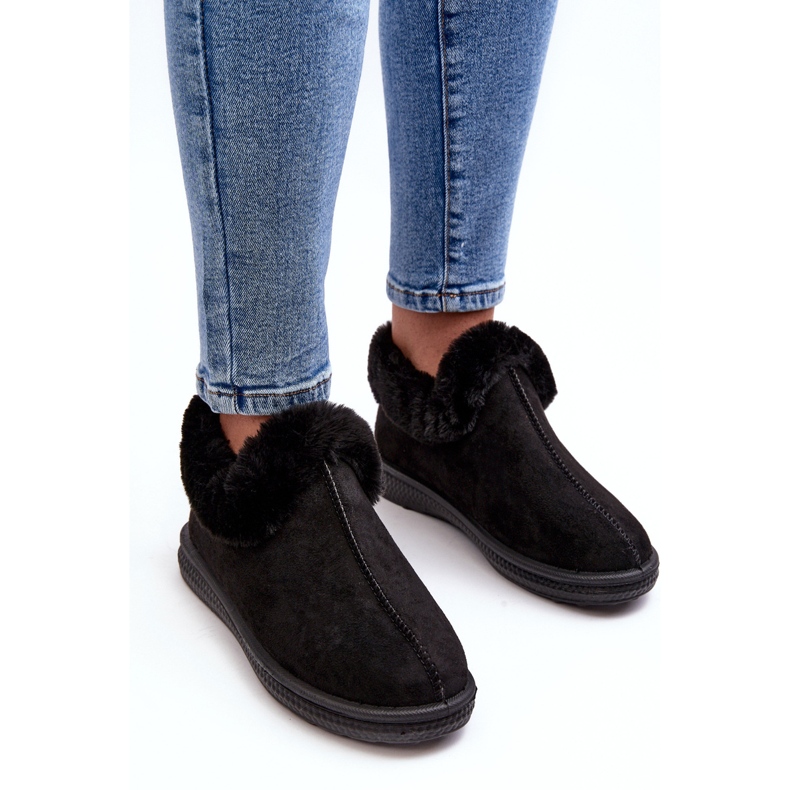 Bottes de neige basses femme Pilani noires avec fourrure le noir 2