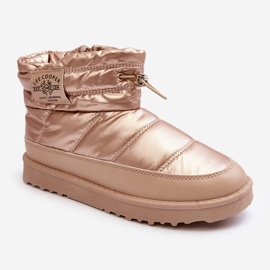 Bottes de neige isolées pour femmes Lee Cooper LCJ-23-44-1965L Beige d'or 1