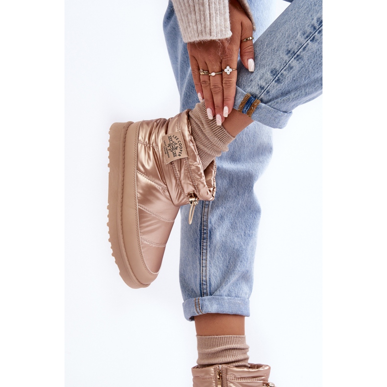 Bottes de neige isolées pour femmes Lee Cooper LCJ-23-44-1965L Beige doré 2