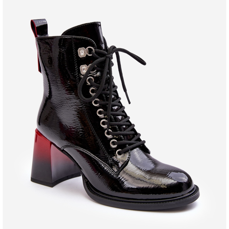 S.Barski Bottines en cuir verni D&A MR870-06 Noir le noir 1 S.Barski Bottines en cuir verni D&A MR870-06 Noir le noir 1