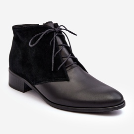Bottes à lacets noires pour femmes à la mode Kefora le noir 2