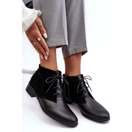 Bottes à lacets noires pour femmes à la mode Kefora 1