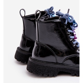 Miss Bottes isolées vernies pour enfants avec décoration, noir Bunnyjoy 1