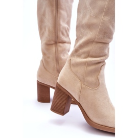 Day-Vine Bottes à talons hauts en daim pour femmes Beige clair Khabira 2 Day-Vine Bottes à talons hauts en daim pour femmes Beige clair Khabira 2