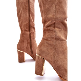 Seastar Bottes à talons hauts en daim beige foncé de Kilrenita 2