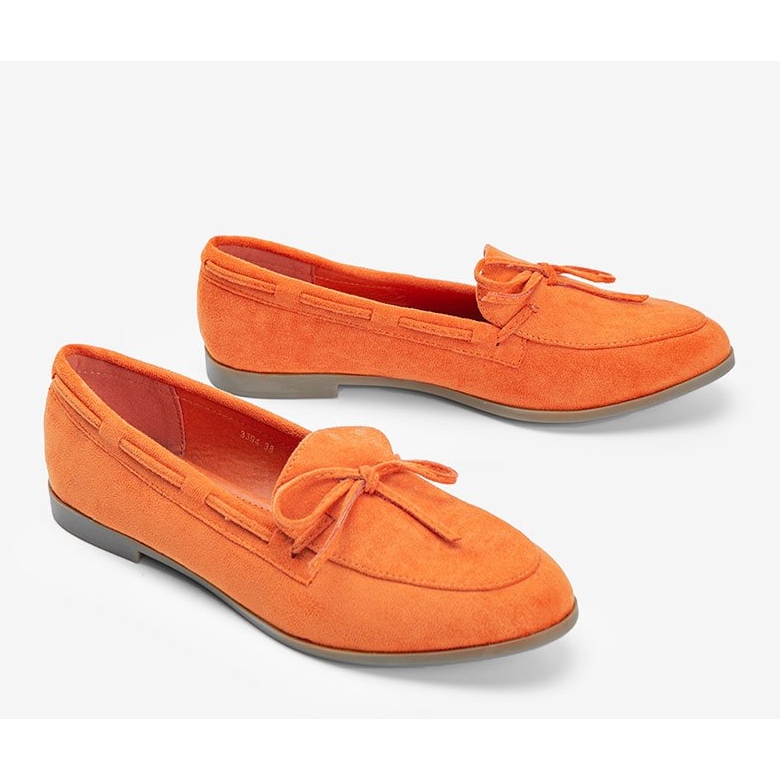 Mocassins orange en éco-suède Kierra 1 Mocassins orange en éco-suède Kierra 1