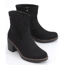 Bottines à talon en caoutchouc noir Linzi le noir 4