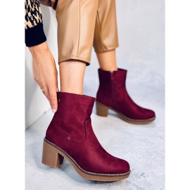 Bottines à talon en caoutchouc Linzi Wine rouge 1