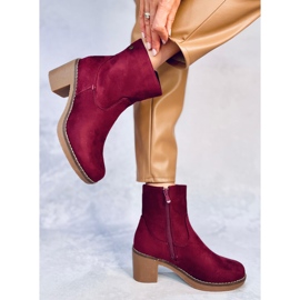 Bottines à talon en caoutchouc Linzi Wine rouge 4