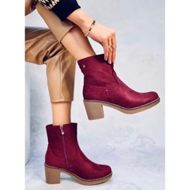 Bottines à talon en caoutchouc Linzi Wine rouge 3