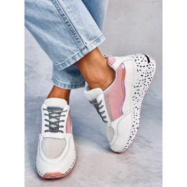 Chaussures de sport femme Milano Pink blanc 2