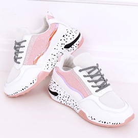 Chaussures de sport femme Milano Pink blanc 1