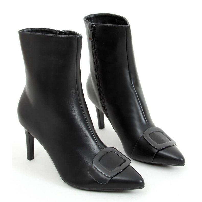 Bottes à talon aiguille Etna Black noir 1
