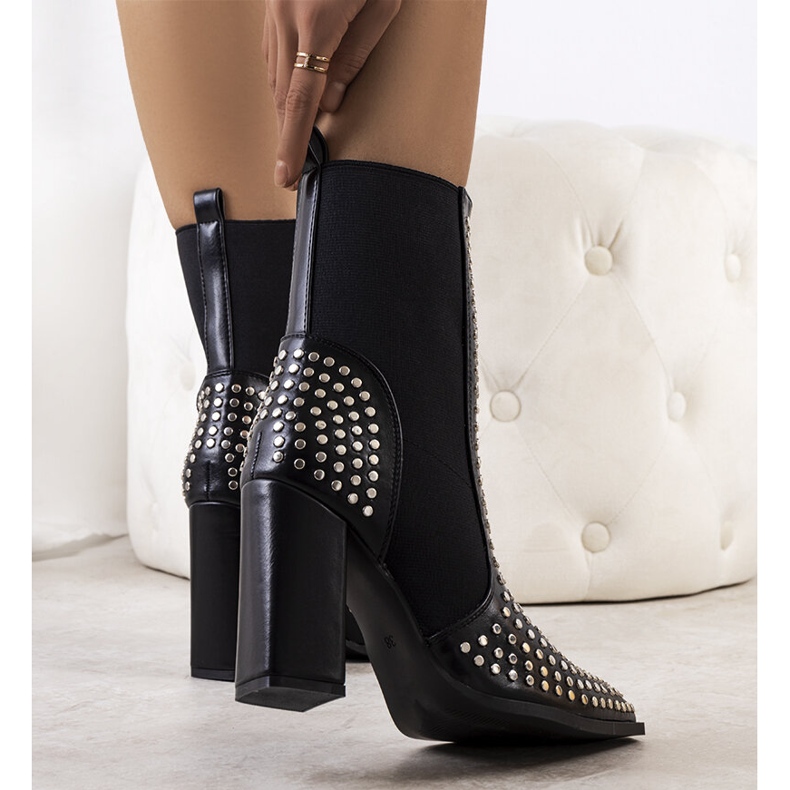 Bottines à talons hauts Raina noires 2