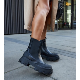 Bottines noires avec bande de roulement Moriano visible le noir 2