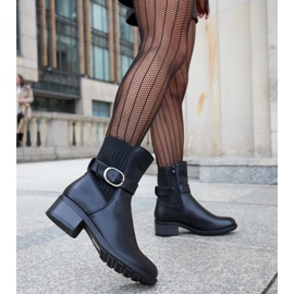 Bottines noires avec boucle Archuleta décorative 2