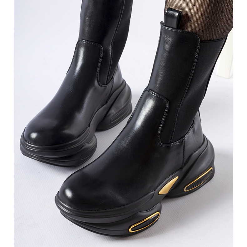 Big Star Bottines à enfiler Sant'Egidio massives noires le noir 2