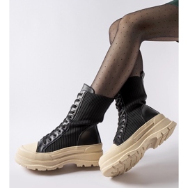 Chaussures chaussettes noires à semelle Vitto légère le noir 1