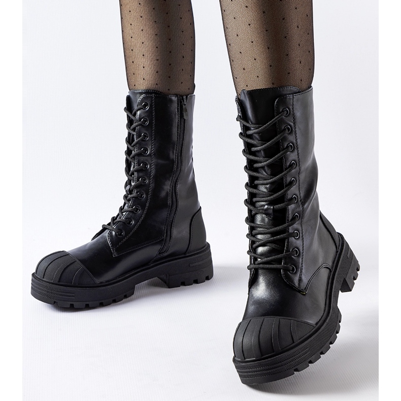 Bottes de travail isolées Cardinale noires pour femmes 1