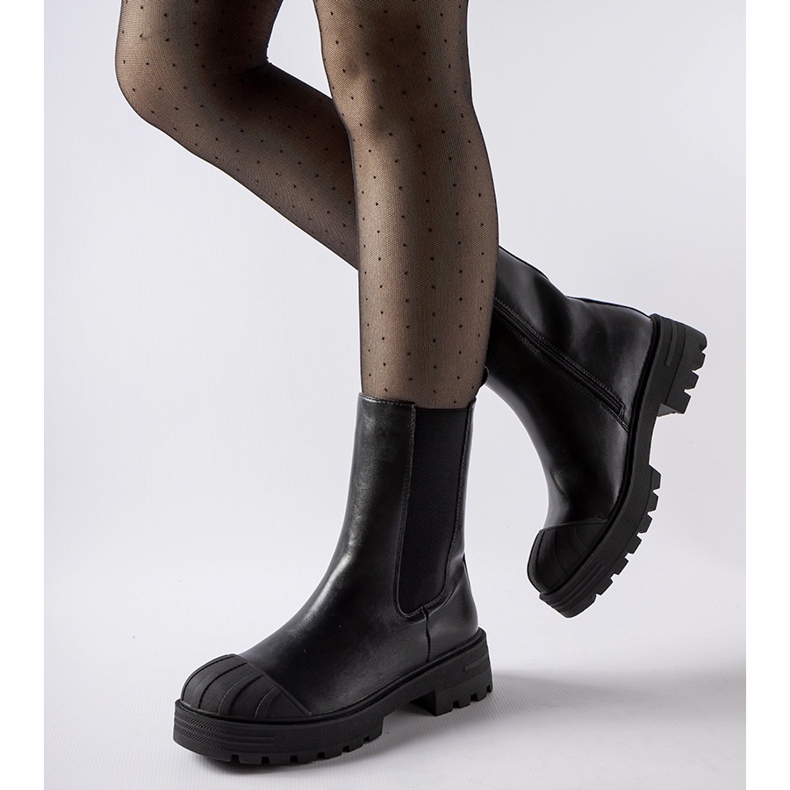 Inna Bottes Porcigatone isolées classiques noires le noir 1