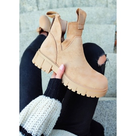 Bottines compensées beiges femme 1