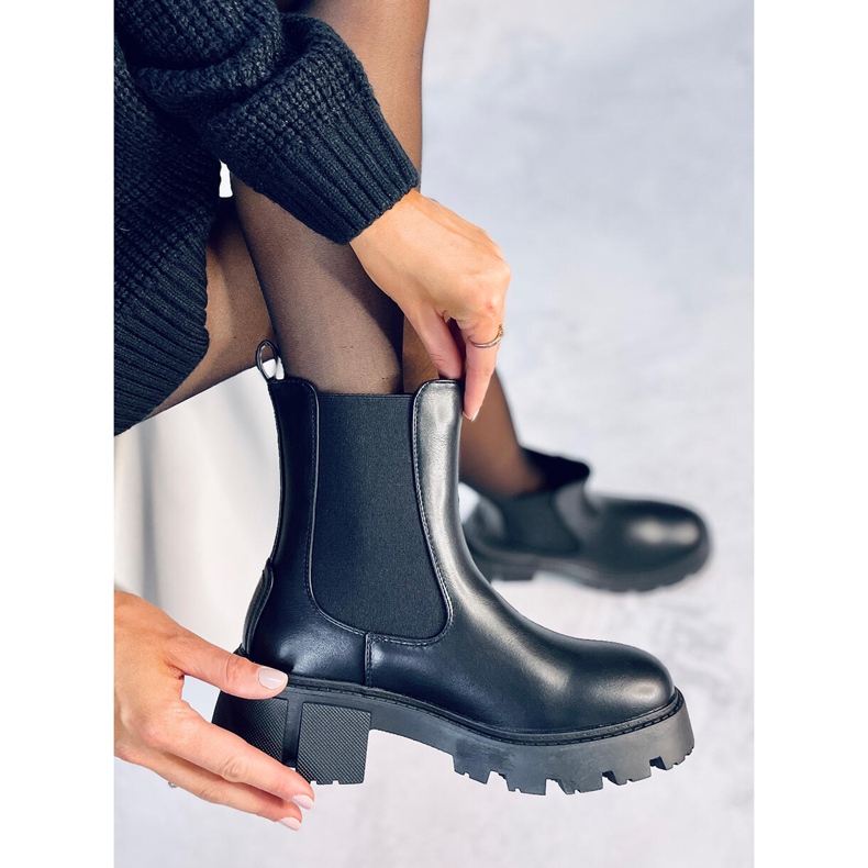 Bottines Chelsea montantes de Rumer Black noir 1