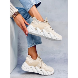 Indu Beige chaussures de sport chaussette 2 Indu Beige chaussures de sport chaussette 2