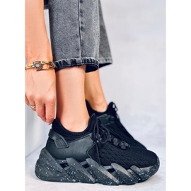 Indu Chaussures de sport chaussettes noires le noir 1 Indu Chaussures de sport chaussettes noires le noir 1